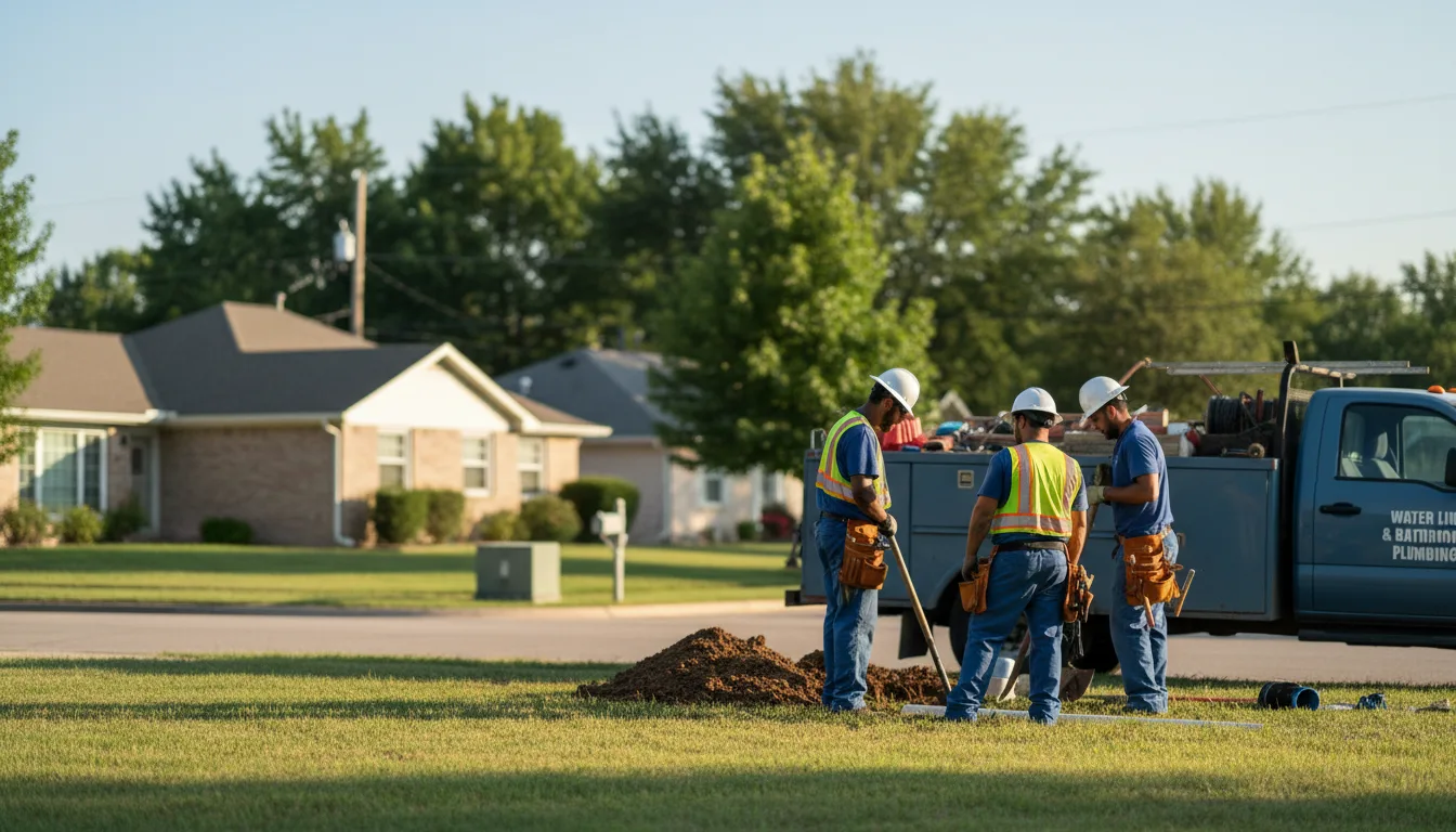Residential water line and bathroom plumbing service in Nesconset, NY